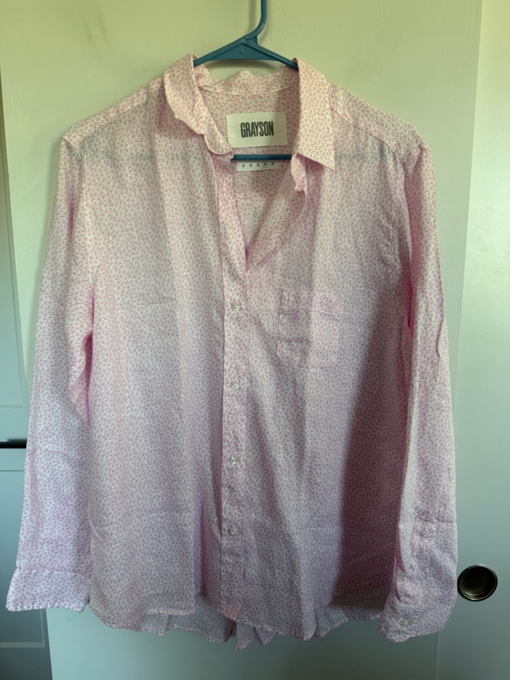 NWOT Grayson The Hero Button Down Linen Shirt Size 4 (Large)